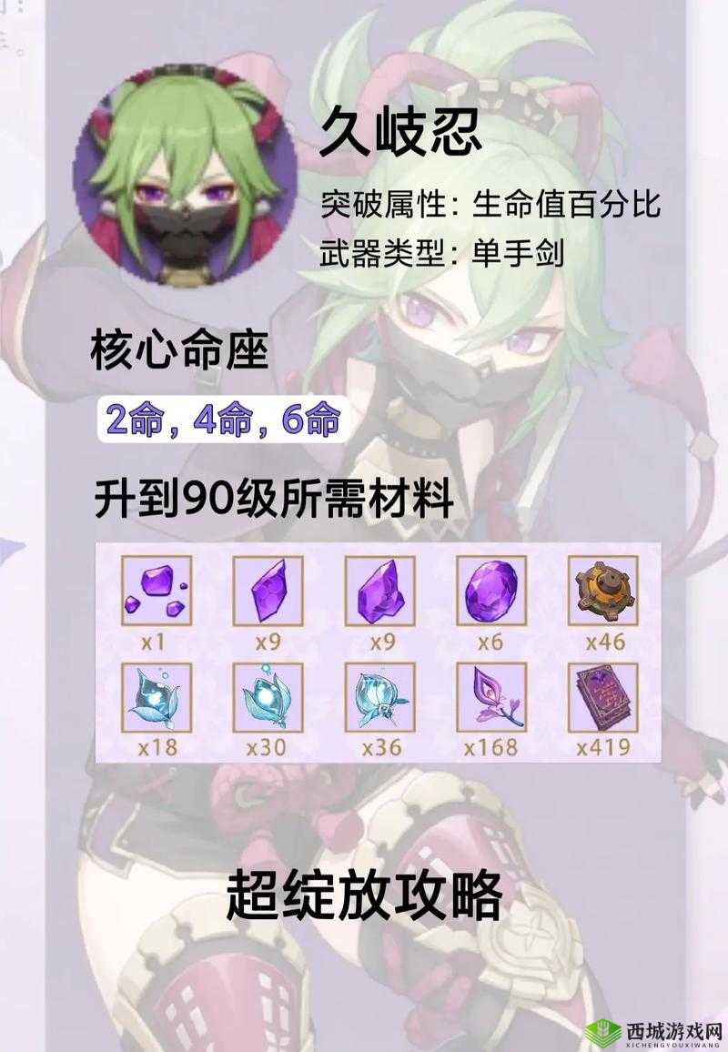 关于原神久岐忍角色星武器选择推荐与深度解析
